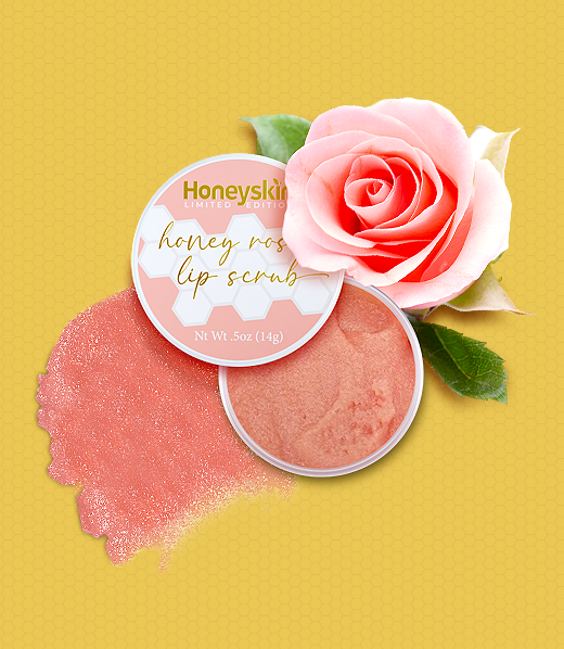 Honey Rosé Lip Exfoliating Scrub - Honeyskin