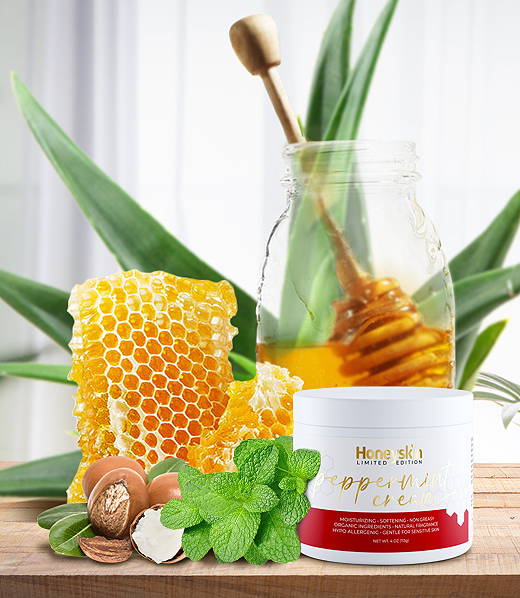 Peppermint Honey Moisturizing Face and Body Cream - Honeyskin