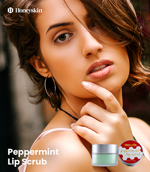 Soothing Peppermint Lip Scrub - Honeyskin